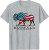 Custer State Park Buffalo Roundup Clothing Co Buffalo Roundup Custer State Park South Dakota Patriotic T-Shirt - Heather Grey