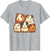 Best & Fun Guinea PIg Designs Cute, Kawaii Guinea Pig Family T-Shirt - Heather Grey