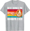Best Guinea Pig Grandpa Guinea Pig Grandfather Best Guinea Pig Grandpa Guinea Pig Owner Guinea Pig Lover T-Shirt - Heather Grey