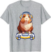 Guinea pig Video Game cavy Gift Guinea pig Gamers Funny guinea pig and Video Gamer Lover fluffy cavy Gamers T-Shirt - Heather Grey