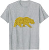 SunFrot Bear Vintage Golden Retro Animal Symbol T-Shirt - Heather Grey