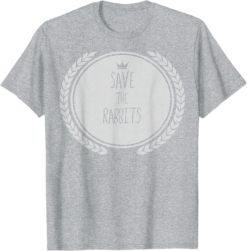 Save the RABBITS Animal RABBIT T-Shirt in Heather Grey