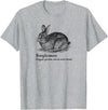 Booplesnoot Cute Bunny Funny Rabbit Pet Back to School T-Shirt in Heather Grey