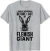 Flandrian Giant Rabbit T-Shirt in Heather Grey