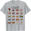 Crabs and Crustaceans Designs Colorful Crab Species - Crabs T-Shirt - Heather Grey