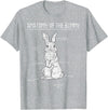 Rabbit Anatomy Bunny Lover Animal Pet Owner Gift T-Shirt in Heather Grey