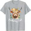 Cow Birthday Designs Matching Family Highland Cows Cow Birthday Girl Mother Girl Mama Woman Family Matching T-Shirt -