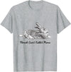 Flemish Giant Bunny Rabbit Mama Drawing T-Shirt in Heather Grey