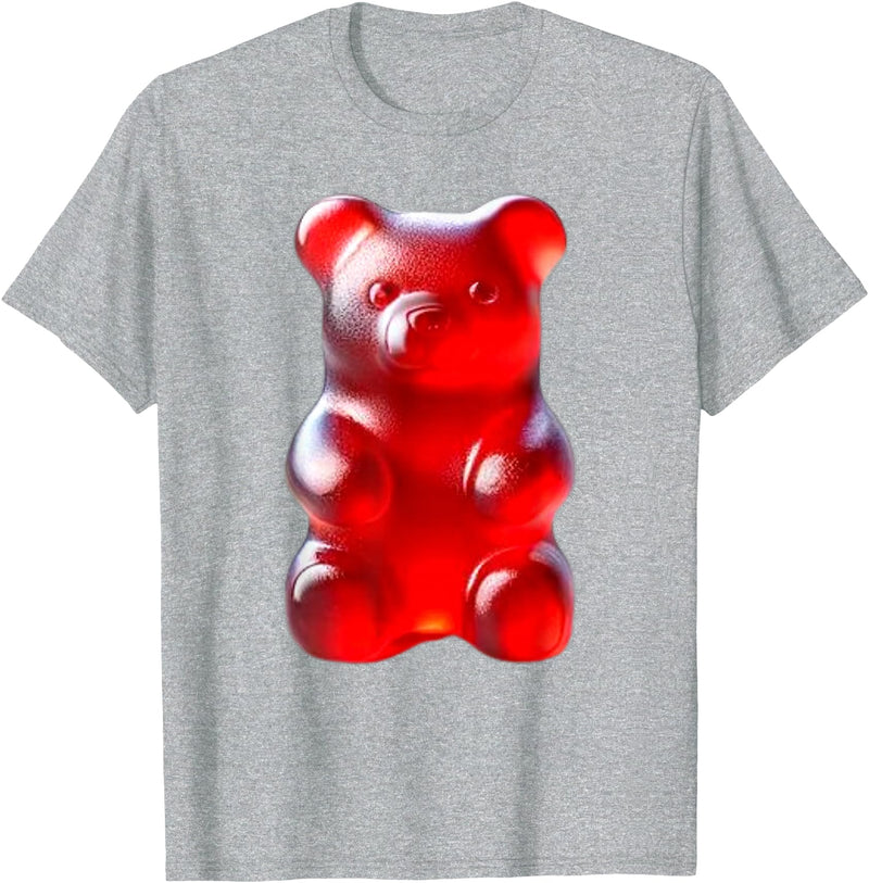 Urban Empyre Red Gummy Bear T-Shirt - Heather Grey