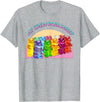 Cute Gummy World Funny Gummy Candy Bear Lover My Crew Rolls Deep Colorful T-Shirt - Heather Grey