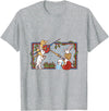 Knights Templar Rabbit - Medieval Renaissance Fair T-Shirt in Heather Grey