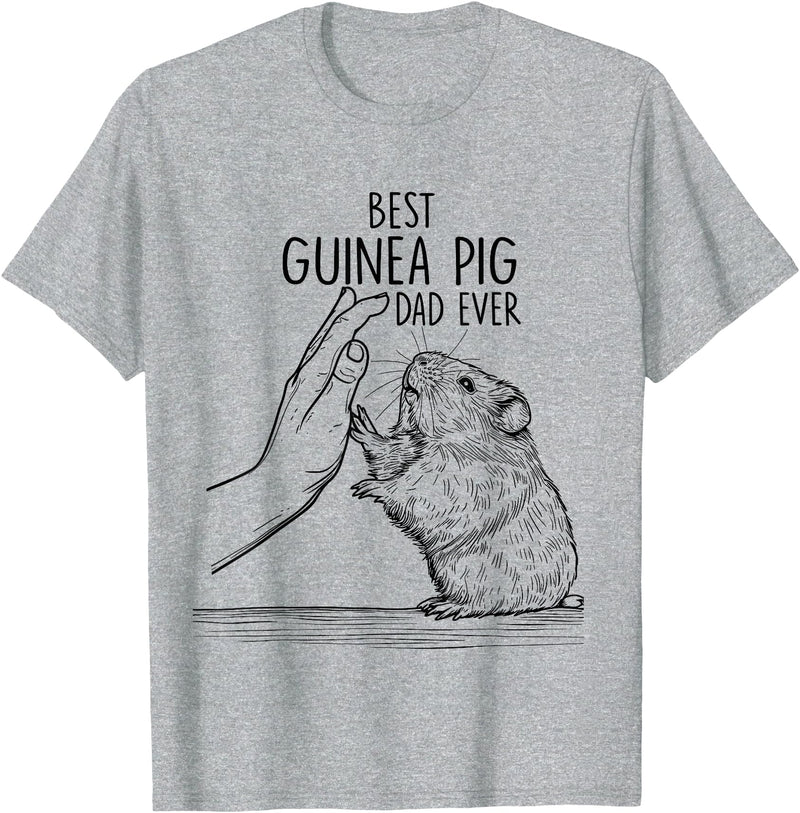 Funny Best Guinea Pig Dad Ever Fathers Day Best Daddy T-Shirt - Heather Grey