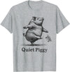 Vintage Pig Lover Funny Quiet Piggy Trump Trendy Vintage Pig Lover Funny Quiet Piggy Trump Political Trendy T-Shirt - Heather Grey