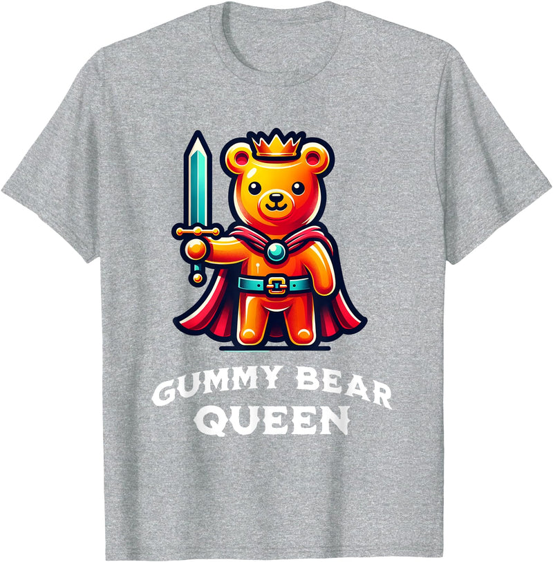 Gummy Bear Funny Quote Gummy Bear Queen Funny Gummy Bear Lovers Saying Illustration T-Shirt - Heather Grey