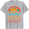 Funny Jersey Gift for Men & Women Cow Vibes Only - Cow Breeder Jersey Cattle Farmer T-Shirt - Heather Grey