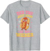 Graphic Tee-TShirt Apparel Gift Ideas Did You Just Look At My Wiener Hotdog Food Funny Saying T-Shirt - Heather Grey
