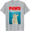 Paws Bunny Funny Parody Rabbit Lover Gifts T-Shirt in Heather Grey