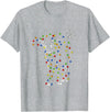 Cow Christmas Light Tree Cow Xmas Snow Lover T-Shirt - Heather Grey