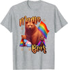 Mom Hugs Proud Mama Mom Bear LGBT Gay Pride LGBTQ Flag T-Shirt - Heather Grey