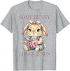 Some Bunny Loves Jesus Christian Faith Rabbit Design T-Shirt in Heather Grey