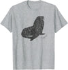 Distressed Sea Lion Sea Lion T-Shirt - Heather Grey