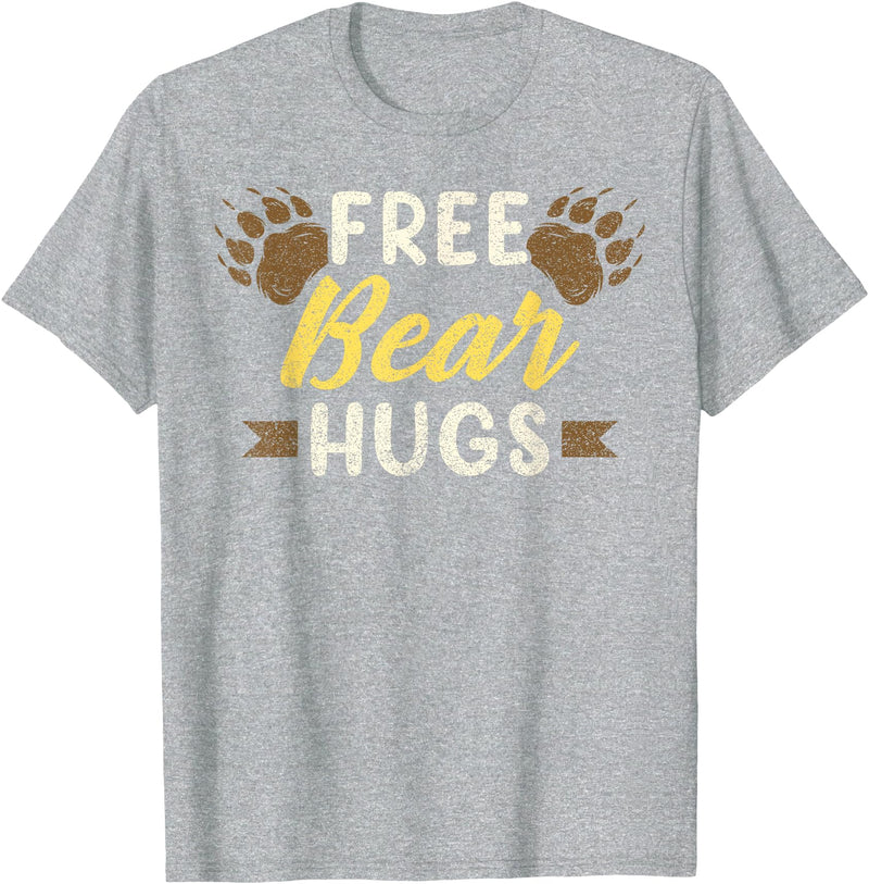 Bear Gay Pride by Content Design Studio Bear Community, Free Bear Hugs, Bear Flag, Gay Bear Pride T-Shirt - Heather Grey