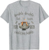 Retro Halloween Gifts and Apparel Double Double Toil and Trouble Halloween Witch Gothic T-Shirt - Heather Grey