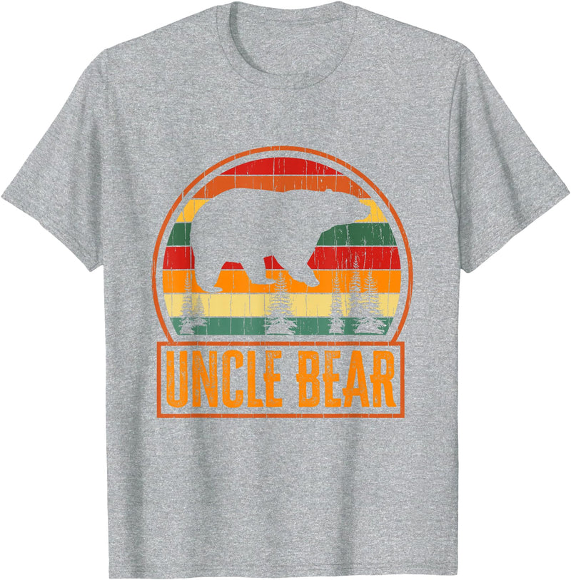 Aneisha Family Bear Matching Tee Uncle Bear Family Bear Matching T-Shirt - Heather Grey