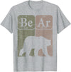Bear Periodic Chemistry Elements Retro Arctophile Bear Periodic Table Elements Grizzly Bear Vintage Arctophile T-Shirt - Heather Grey