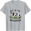 Funny Moody Cow Shirts Not In The Mood Funny Cow T-Shirt - Heather Grey