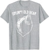 Miftees Grumpy Old Man Club Grumpy Old Bear T-Shirt - Heather Grey