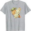 Cute Watercolor Kawaii Kids Girls Women Carrot Bunny Lover Hoodie in Heather Grey