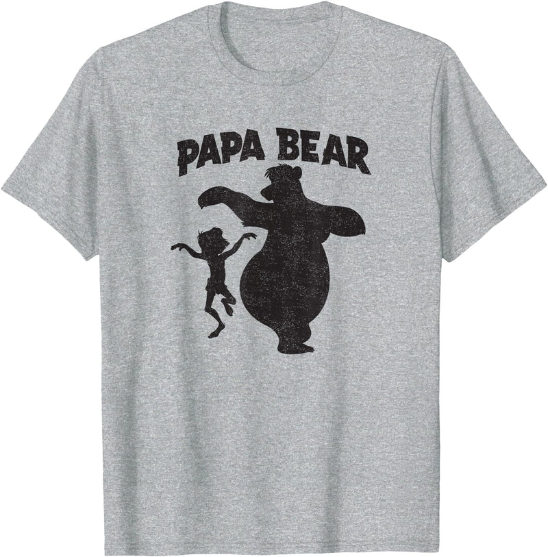 Disney Jungle Book Papa Bear Father's Day T-Shirt - Heather Grey