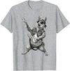 Rock Guitar Llama Stuff Accessories & Gifts Llama Playing Guitar Rock & Roll Llamas Alpaca Rocker Music T-Shirt - Heather Grey