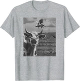 When Pigs Fly Pig Lover Designs Apparel Gifts Cow Selfie With Flying Pigs Fly Funny Gift for Men Women Kid T-Shirt - Heather Grey
