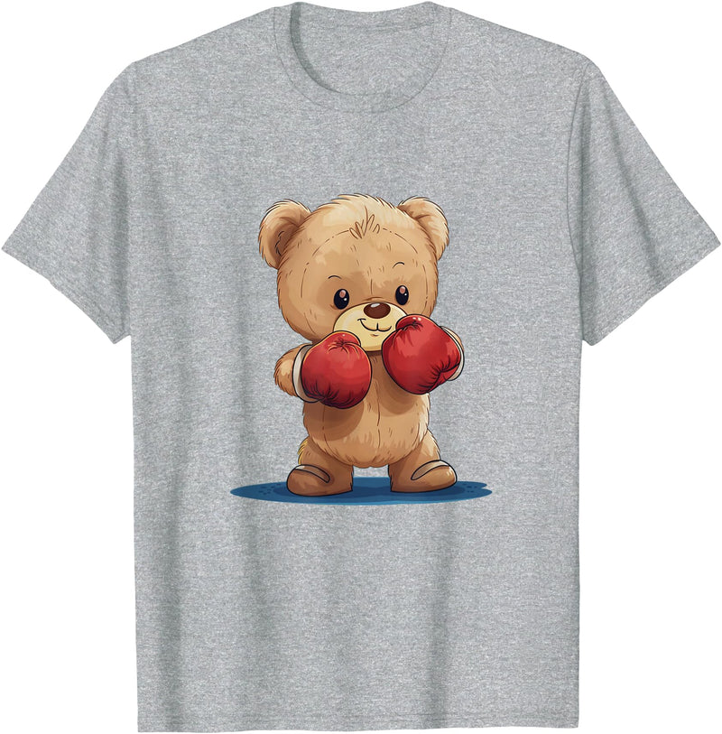 Teddy bear with boxing gloves Funny boxing Teddy bear with gloves costume T-Shirt - Heather Grey