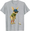 Easter Golf Bunny Rabbit Golfer Golf Player Dad Men Boys T-Shirt in Heather Grey