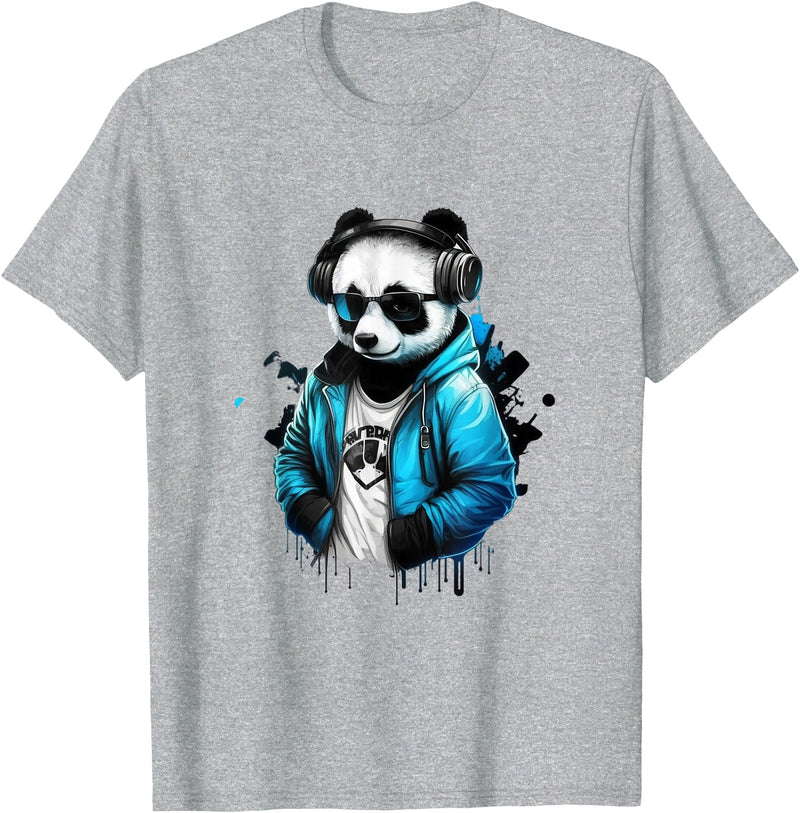 Panda Musik DJ Controller Gaming Panda Panda Music DJ Controller Gaming Panda T-Shirt - Heather Grey