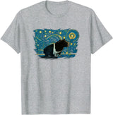 Skinny Pig Vintage Night Tees Retro Vintage Style Skinny Pig T-Shirt - Heather Grey