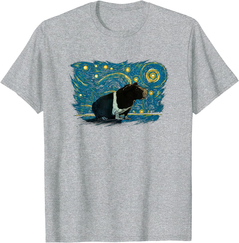 Skinny Pig Vintage Night Tees Retro Vintage Style Skinny Pig T-Shirt - Heather Grey