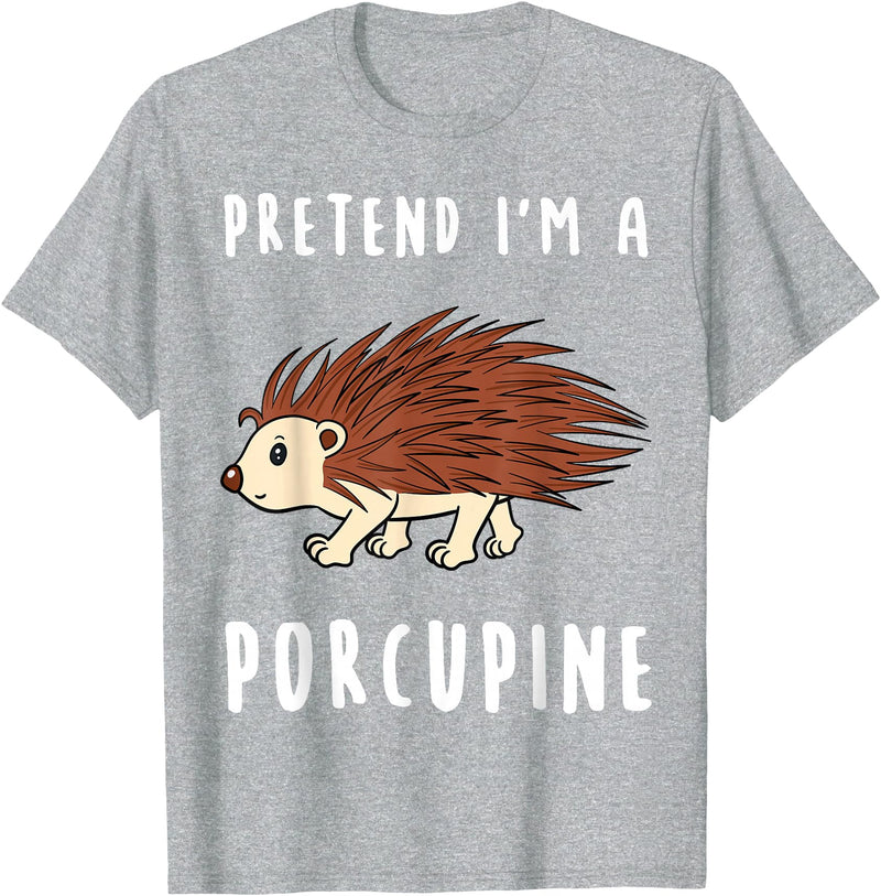 Porcupine Quill Pig Owner Apparel Porcupine Owner Quill Pig Rodent Spines Veterinarian Breeder T-Shirt - Heather Grey