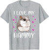I Love My Hammy Cute Chinese Dwarf Hamster Pet Owner Graphic T-Shirt - Heather Grey