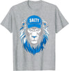 I Liked The Lions Before It Was Cool Tees Blue Lions Salty Wearing Hat Salty Cool Lions Strong Lions T-Shirt - Heather Grey