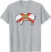 State Pig Tees State of Florida Barbecue Shirt - FL Pig Hog BBQ Competition T-Shirt - Heather Grey