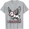 Mythical Pigasus Flying Pig Pigasus Flying Pig Animal Mythical Pig Lover T-Shirt - Heather Grey