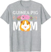 Cute Cavy Mama Breeder Fancier Piggie Accessories Guinea Pig Mom Stuff Floral Cavy Lover T-Shirt - Heather Grey