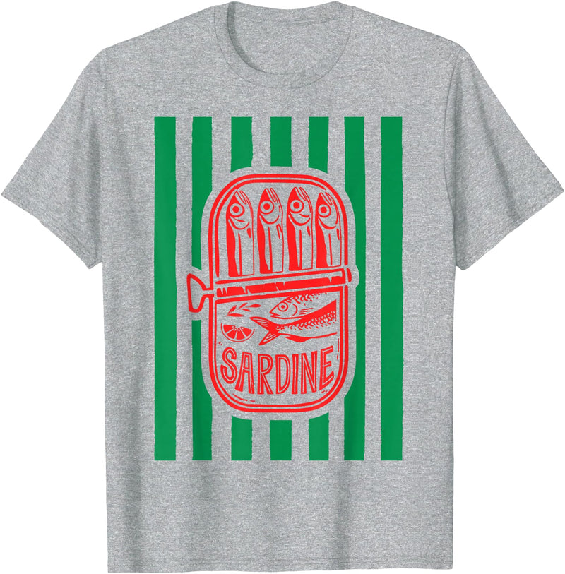Sardines aesthetic coastal sardine Tinned Fish Tee Les Sardines fisherman aesthetic coastal sardine Tinned Fish T-Shirt - Heather Grey