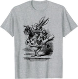 Cute Rabbit Lover Bunny Graphic T-Shirt (Slate Grey) in Heather Grey