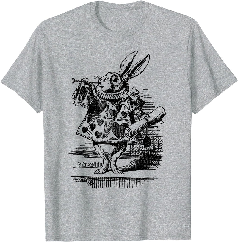 Cute Rabbit Lover Bunny Graphic T-Shirt (Slate Grey) in Heather Grey