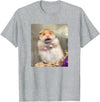Scared Hamster Meme Funny Pet Owner Dank Trendy T-Shirt - Heather Grey